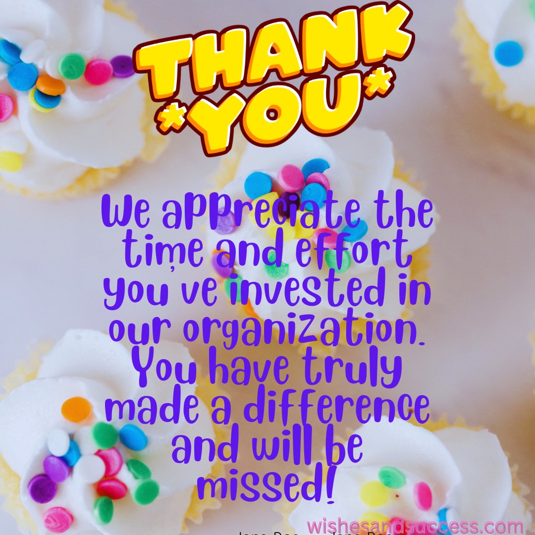 Thoughtful farewell cake messages for volunteers